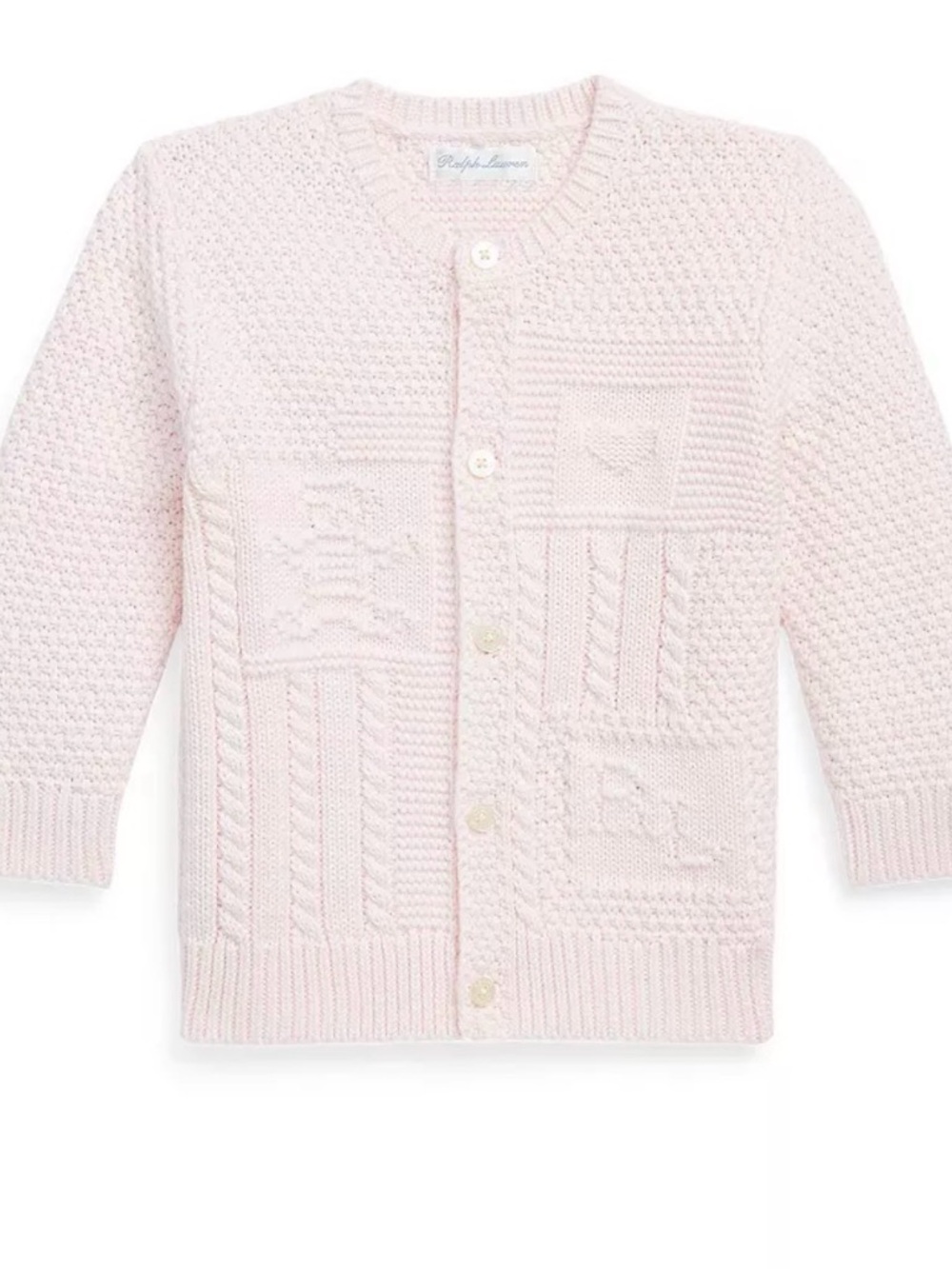 Ralph Lauren Baby Pink Knit Cardigan -Baby